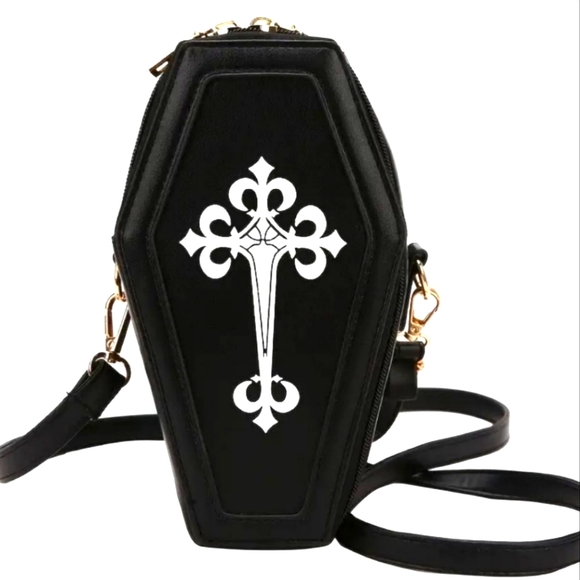 Black coffin purse bag crossbody - Picture 1 of 5